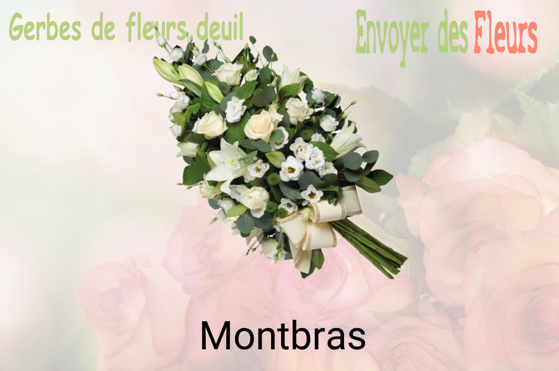 Gerbe de fleurs de deuil livrée à Montbras
